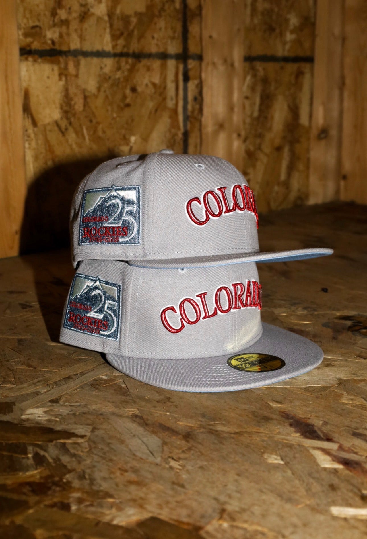 New Era Colorado Rockies 25th Anniversary Side Patch Fitted (Grey)