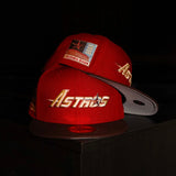 New Era Houston Astros 2000 Inaugural Season Side Patch Fitted (Brick Red/Burnt Wood)