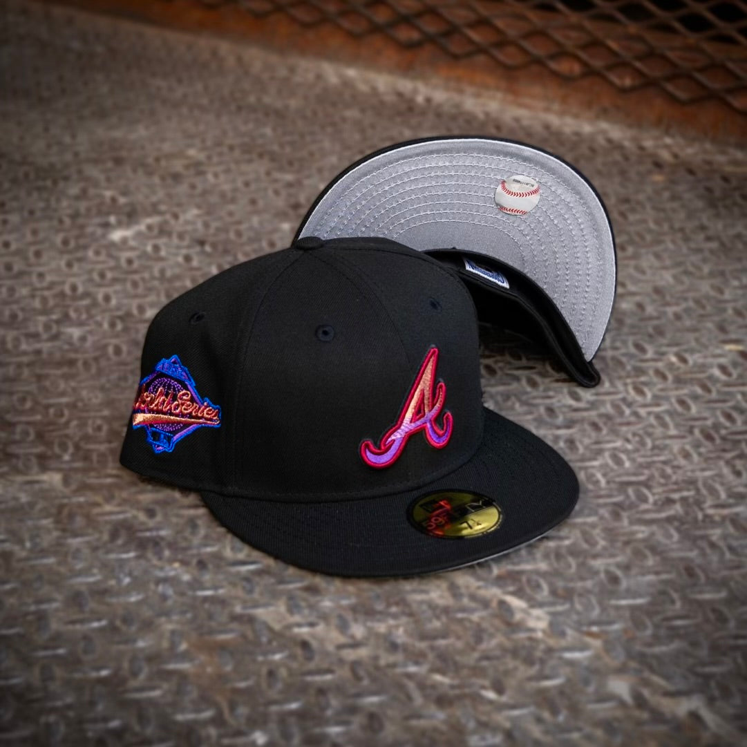 New Era Atlanta Braves 1995 World Series Grey UV (Black) 59Fifty Fitted - New Era