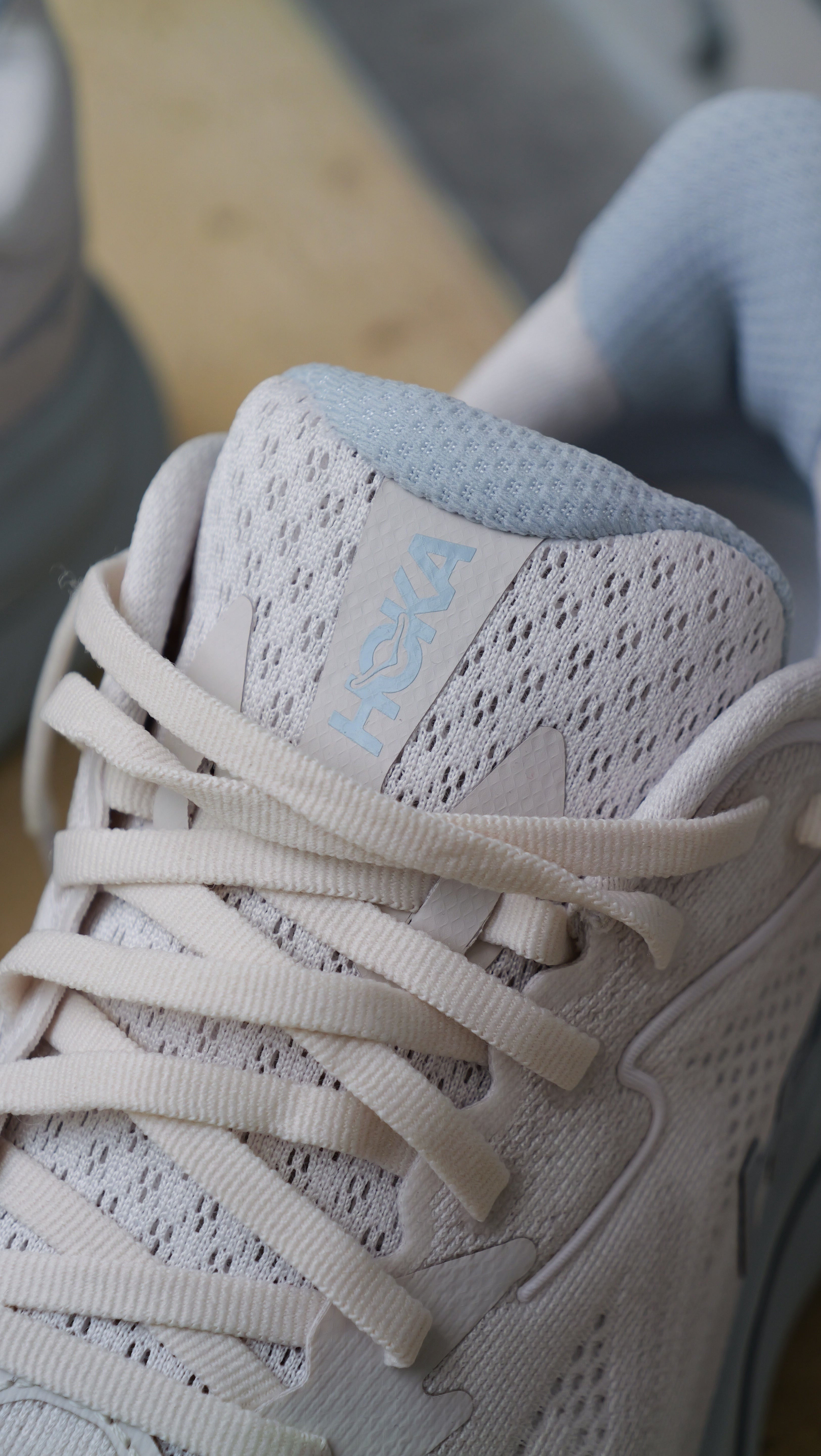 Womens HOKA Clifton 10 (Grout/Mineral Blue) - HOKA