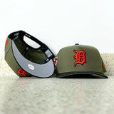 New Era Detroit Tigers 2000 Stadium Grey UV 9Fifty A-Frame Snapback (Olive/Black)