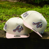 New Era Atlanta Braves 1871 Side Patch 9FIFTY A-Frame Snapback-(Chrome/Pink)