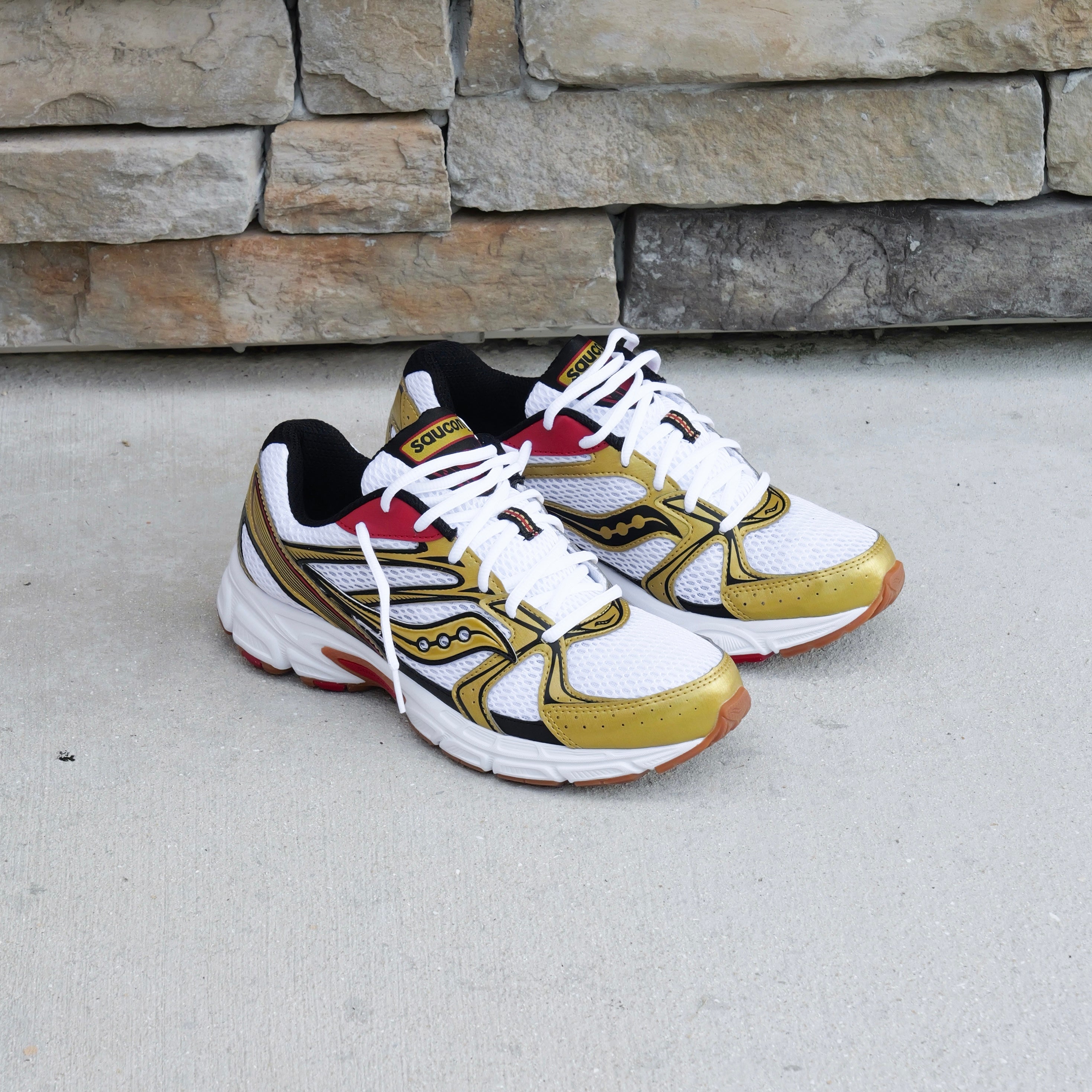 Mens Saucony Ride Millennium (White/Gold) - Saucony