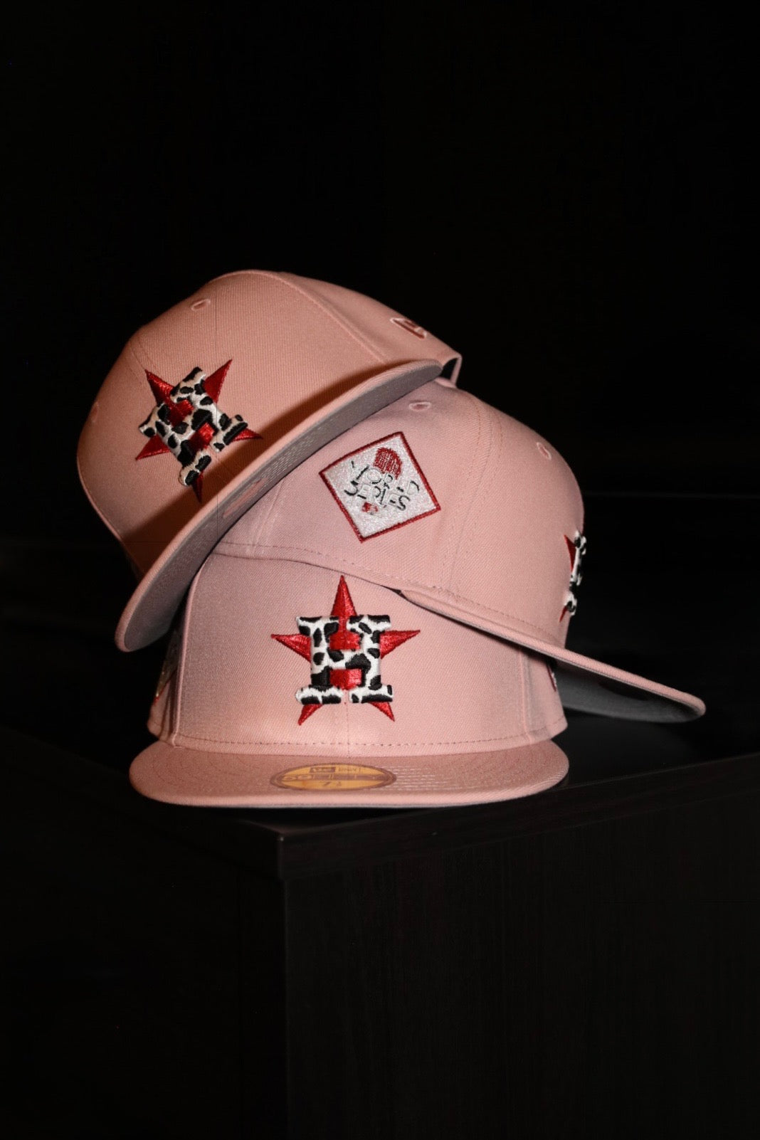 New Era Houston Astros 2017 World Series Side Patch Fitted (Pink) - New Era