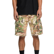 Purple Brand Bleached Camouflage Cargo Short - PURPLE BRAND