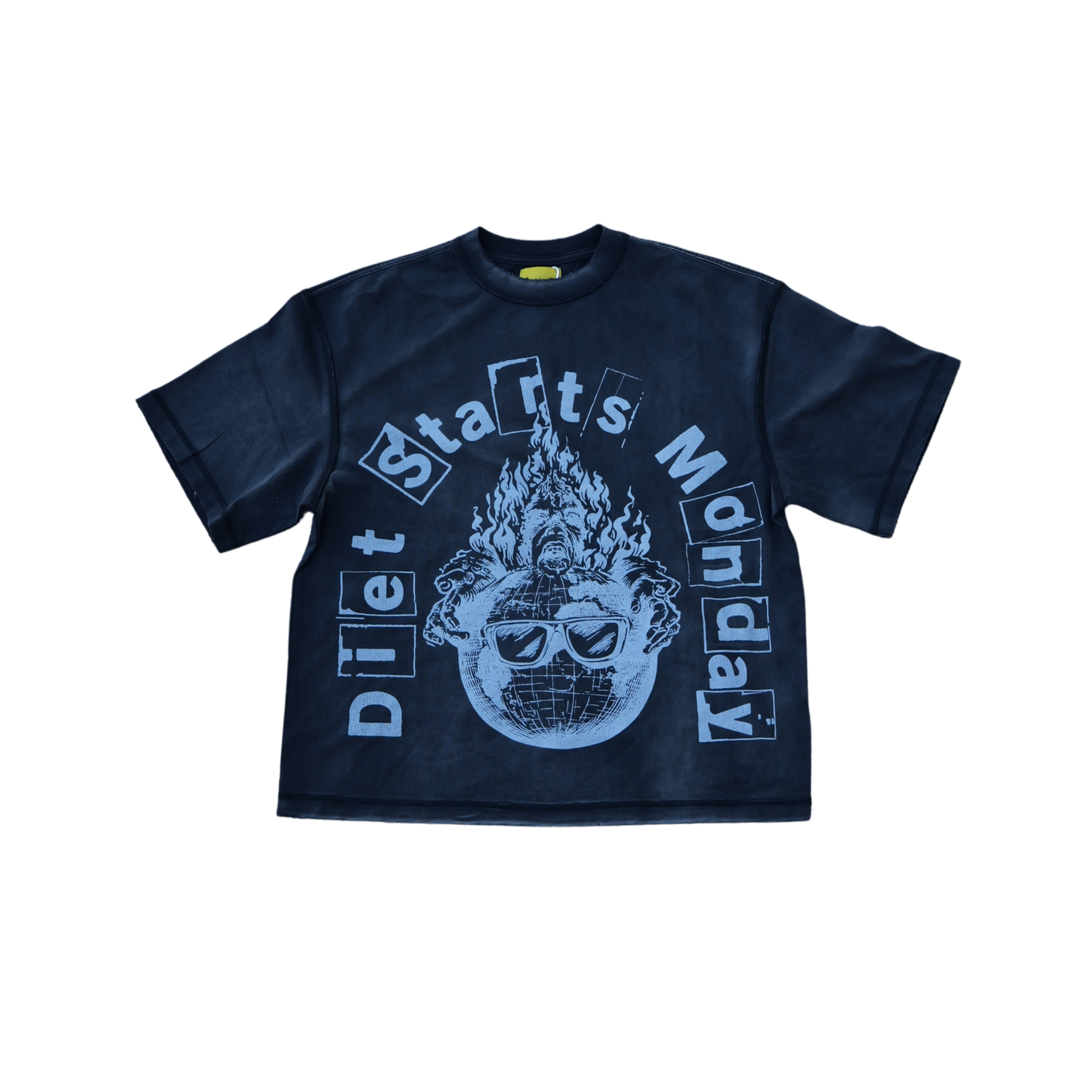 DSM "Worlds Burning" Tee (Vintage Black) - Diet Starts Monday