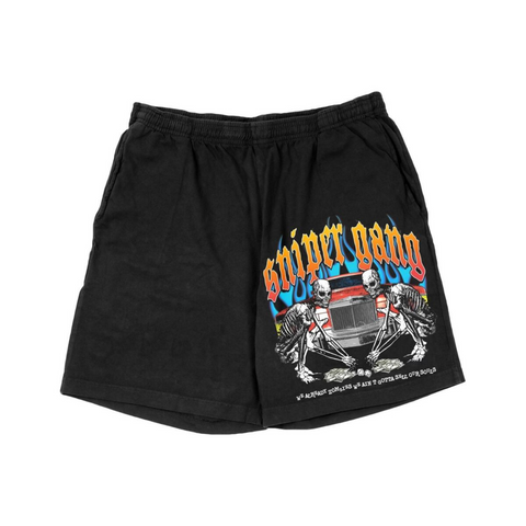 Sniper Gang KTB Flames Shorts - Sniper Gang Apparel