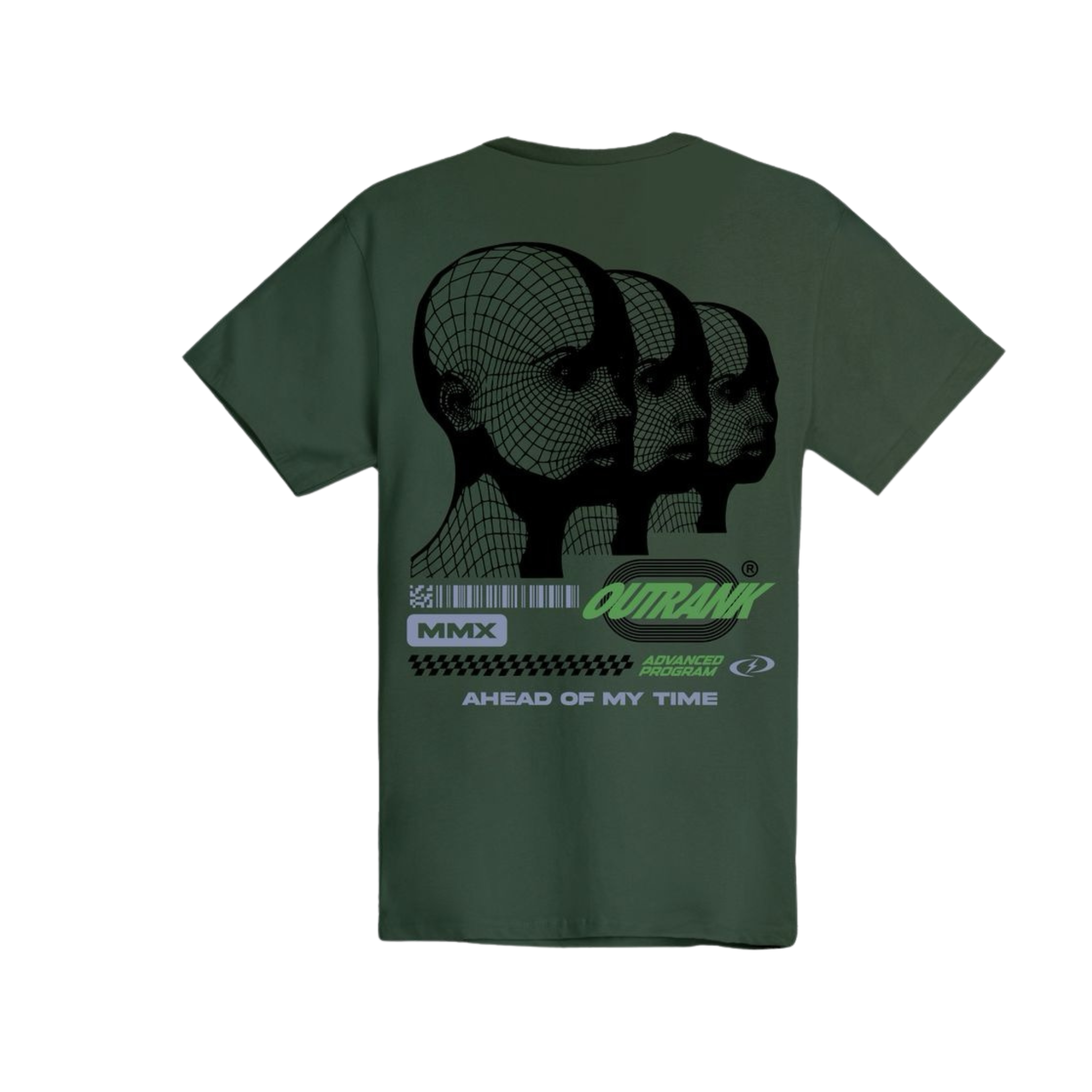 Outrank "Ahead of My Time" T-shirt (Forest Green) - Outrank