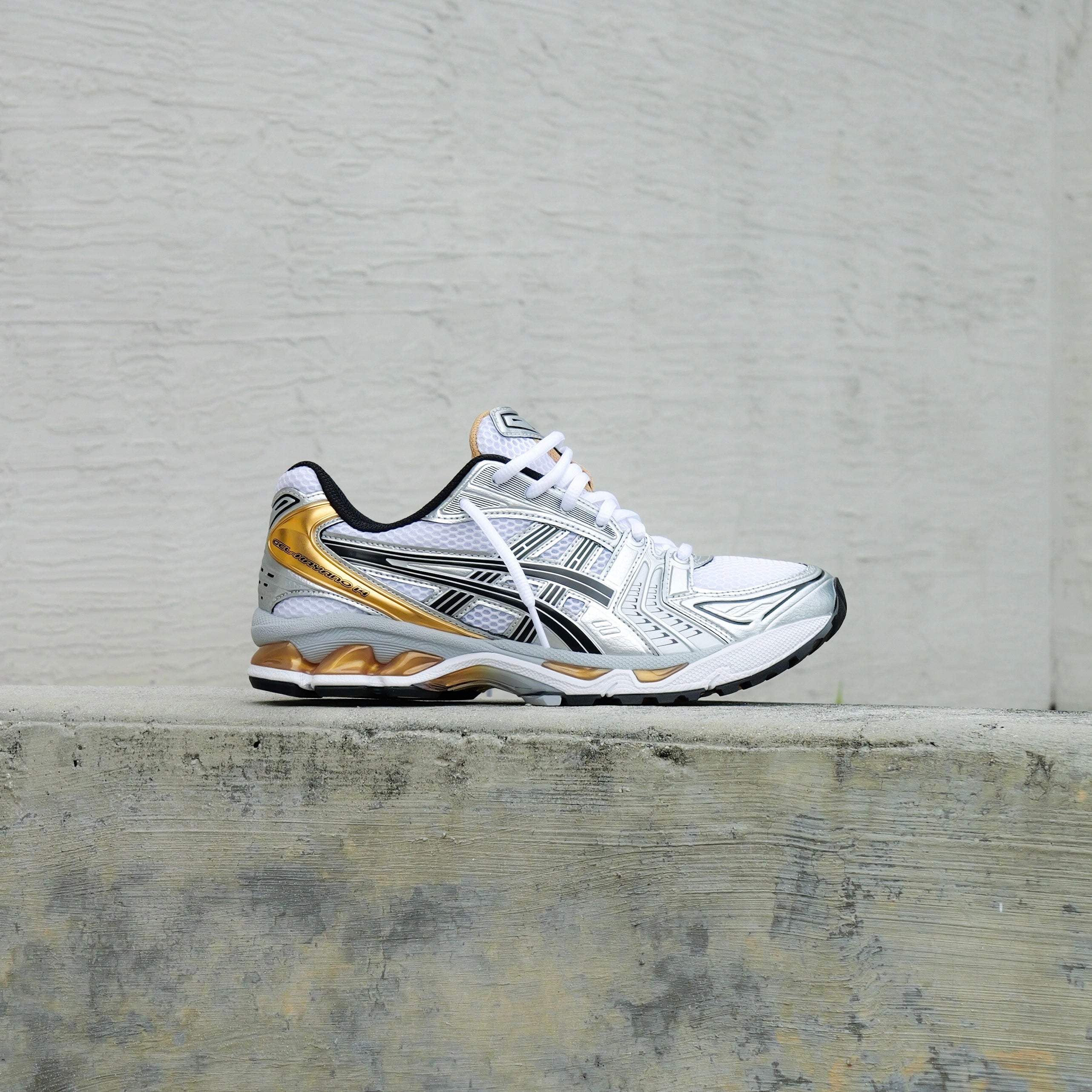 Mens Asics Gel-Kayano 14 (White/Pure Gold) - Asics