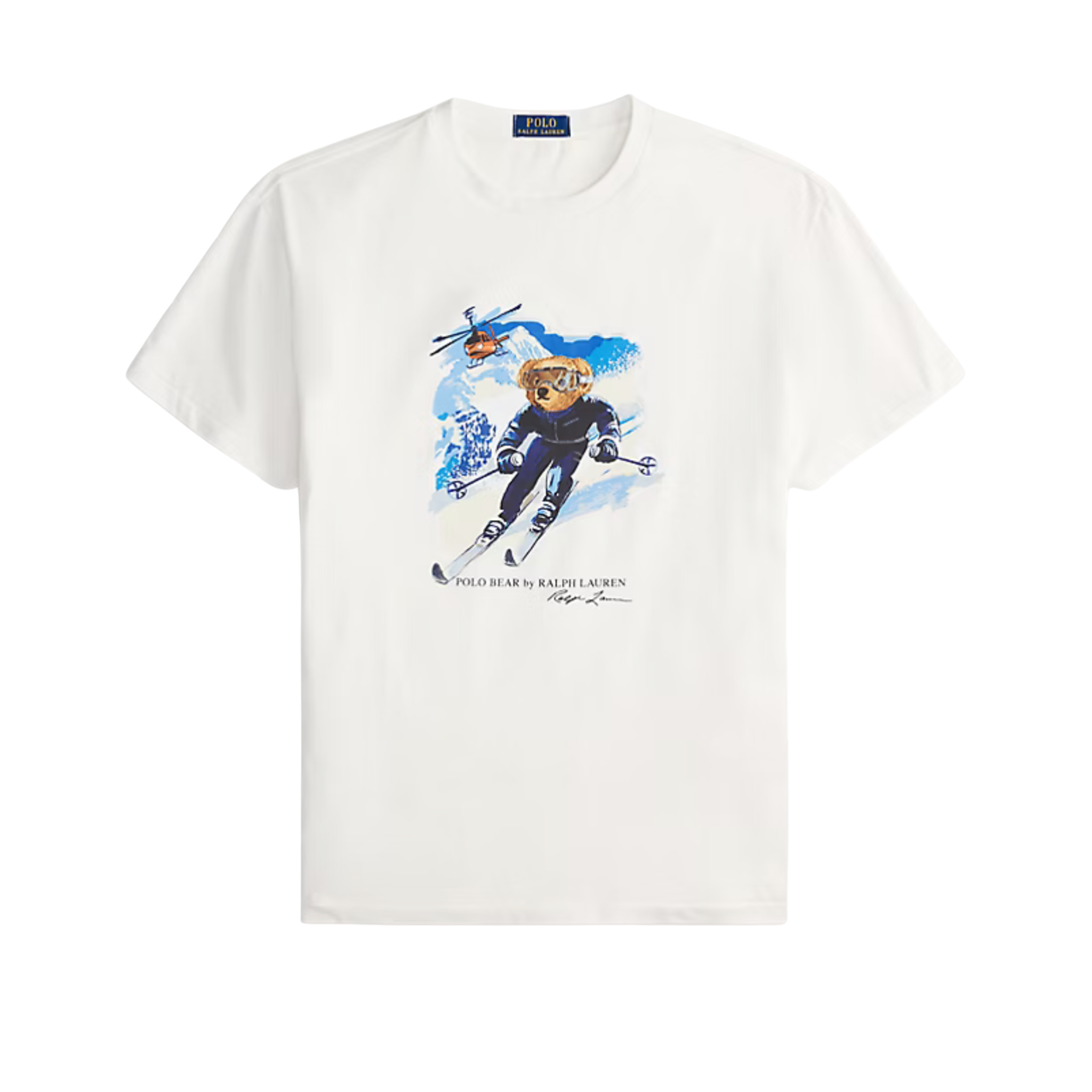 Polo Ralph Lauren Classic Fit Polo Sport Jersey T-Shirt (White/Active Bear)