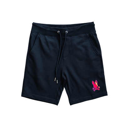 Psycho Bunny Apple Valley Embroidered Sweatshort (Black) - Psycho Bunny