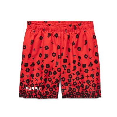 Purple Brand Scattered Monogram All-Around Short (High Risk Red) - PURPLE BRAND