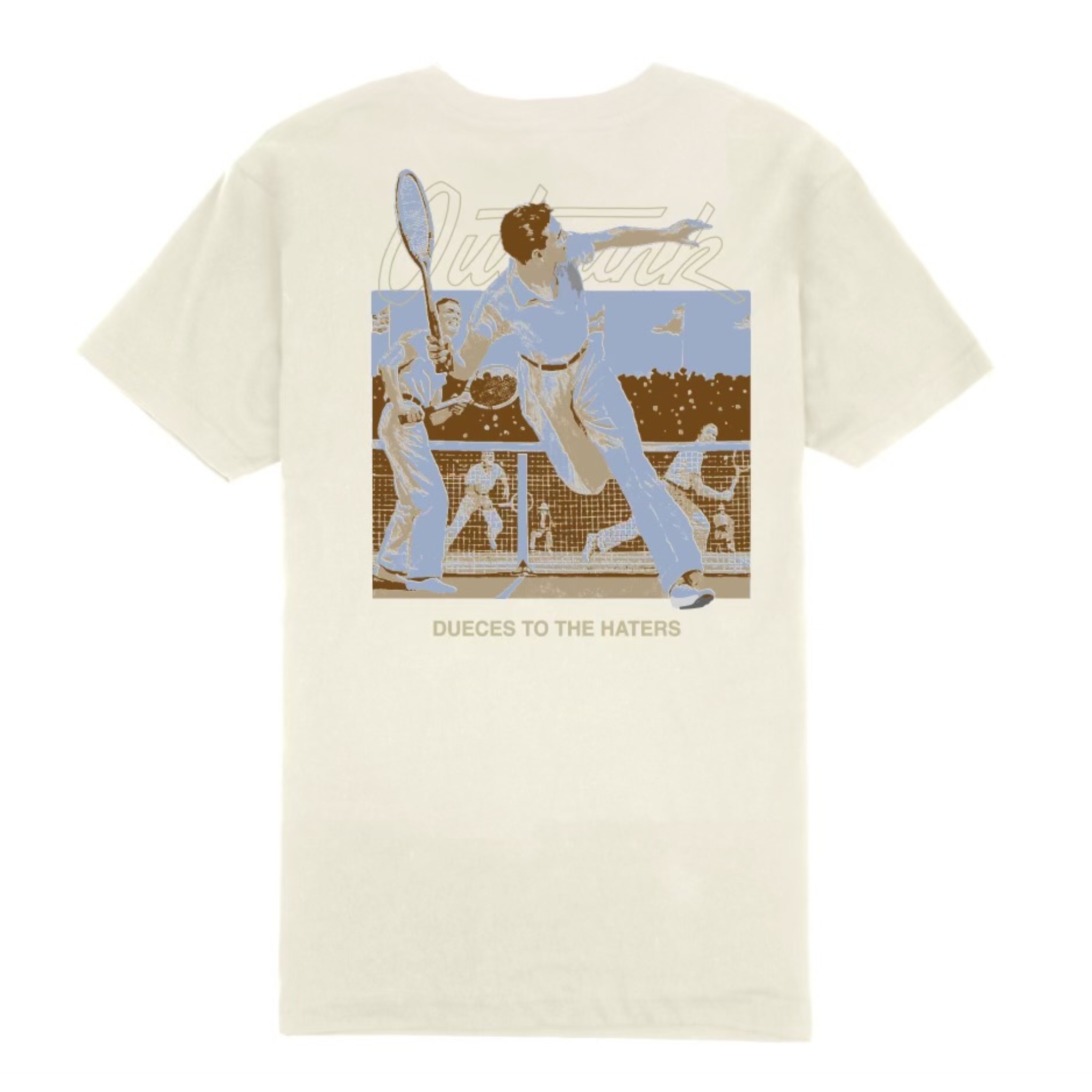 Outrank Tennis Club Tee (Beige) - Outrank