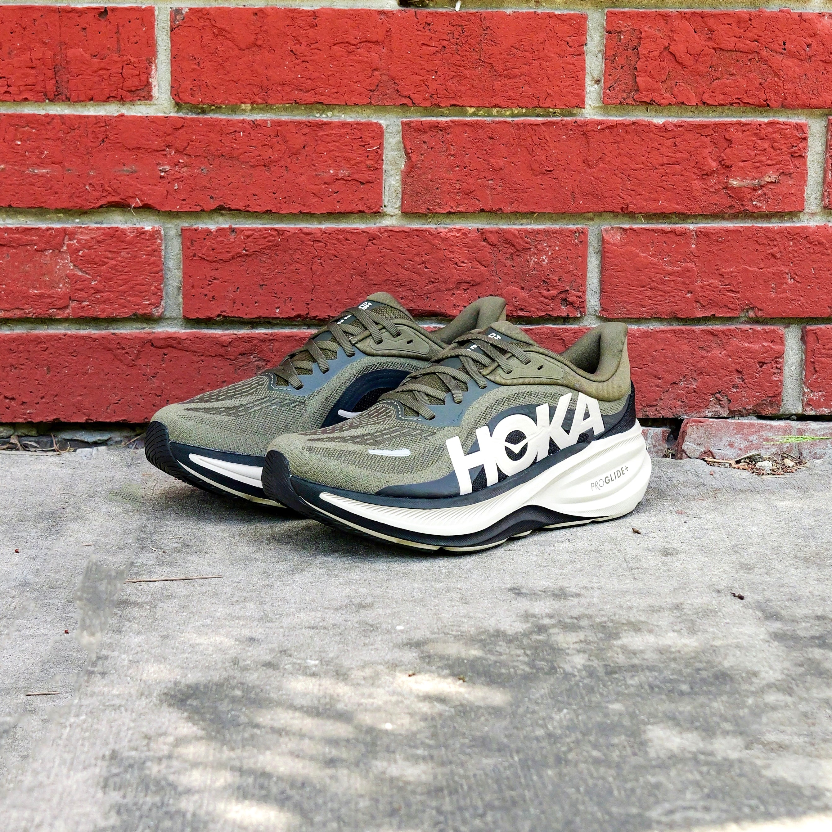 Mens HOKA Clifton Pro AVRV (Antique Olive/River Rock Grey)