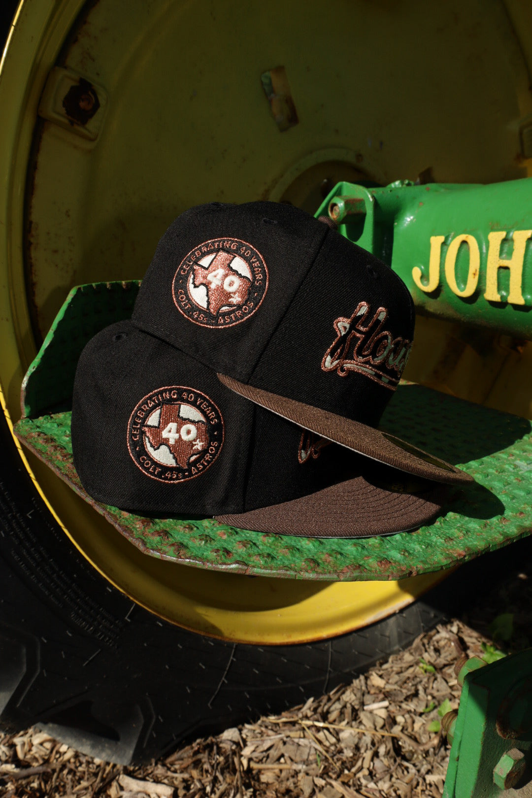 New Era Houston Astros 40th Anniversary Side Patch Grey UV 59Fifty Fitted (Black/Walnut)