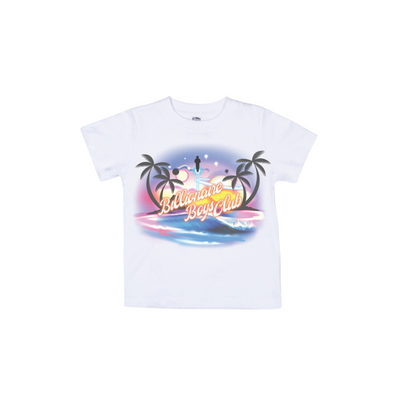 Kids Billionaire Boys Club Waves SS Tee (White) - Billionaire Boys Club