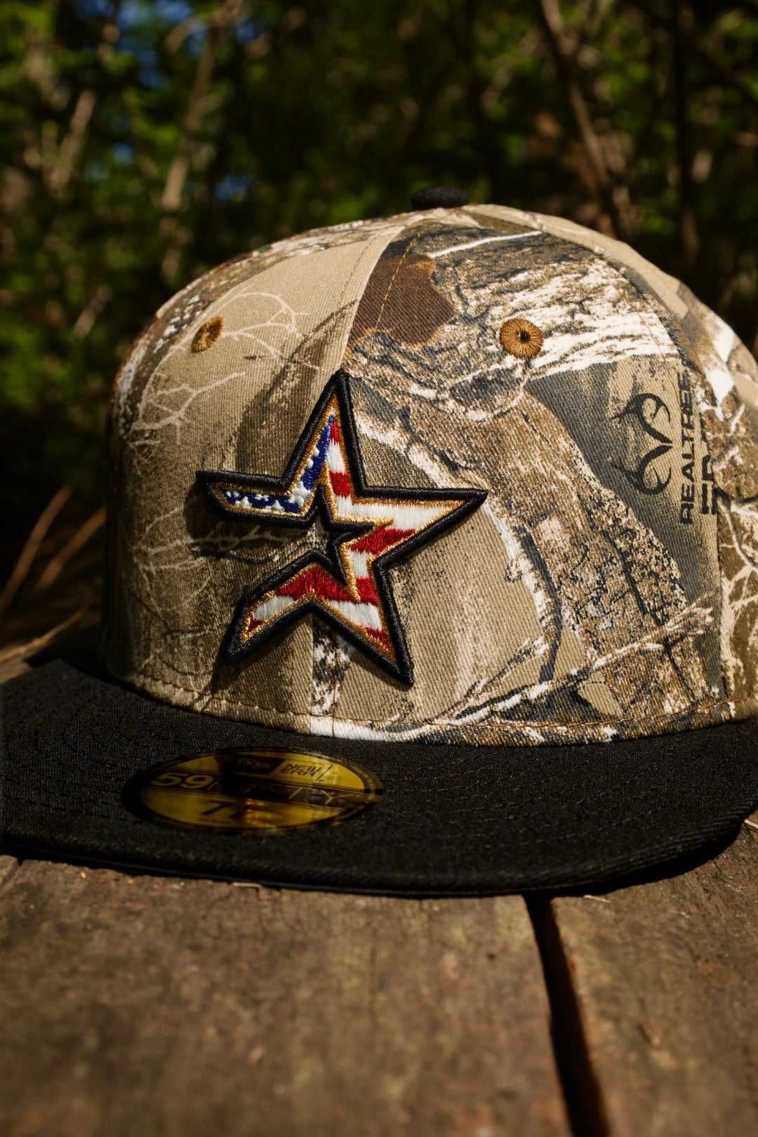 New Era Houston Astros 2005 World Series Side Patch Grey UV 59Fifty Fitted (Realtree Camo/Black)
