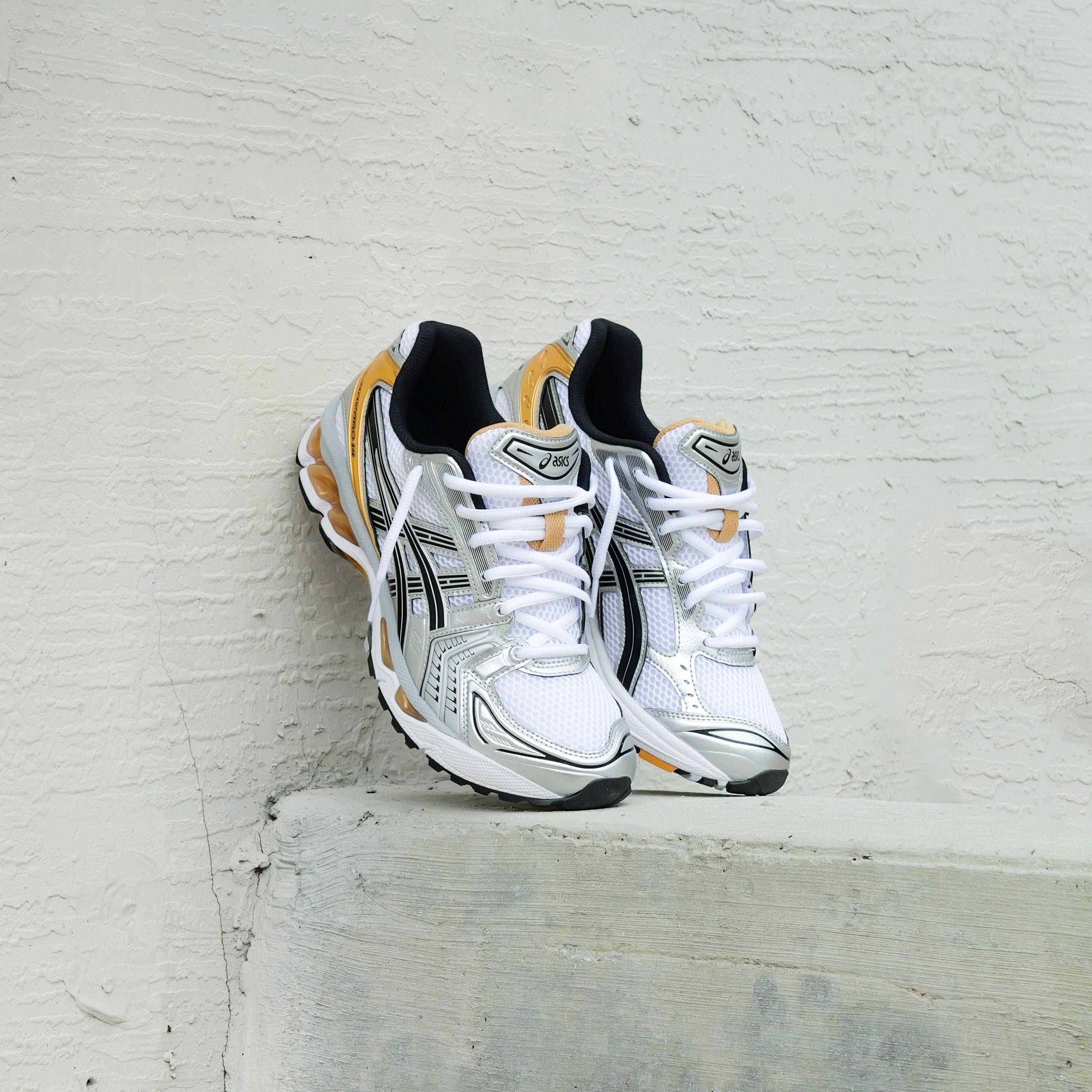 Mens Asics Gel-Kayano 14 (White/Pure Gold) - Asics