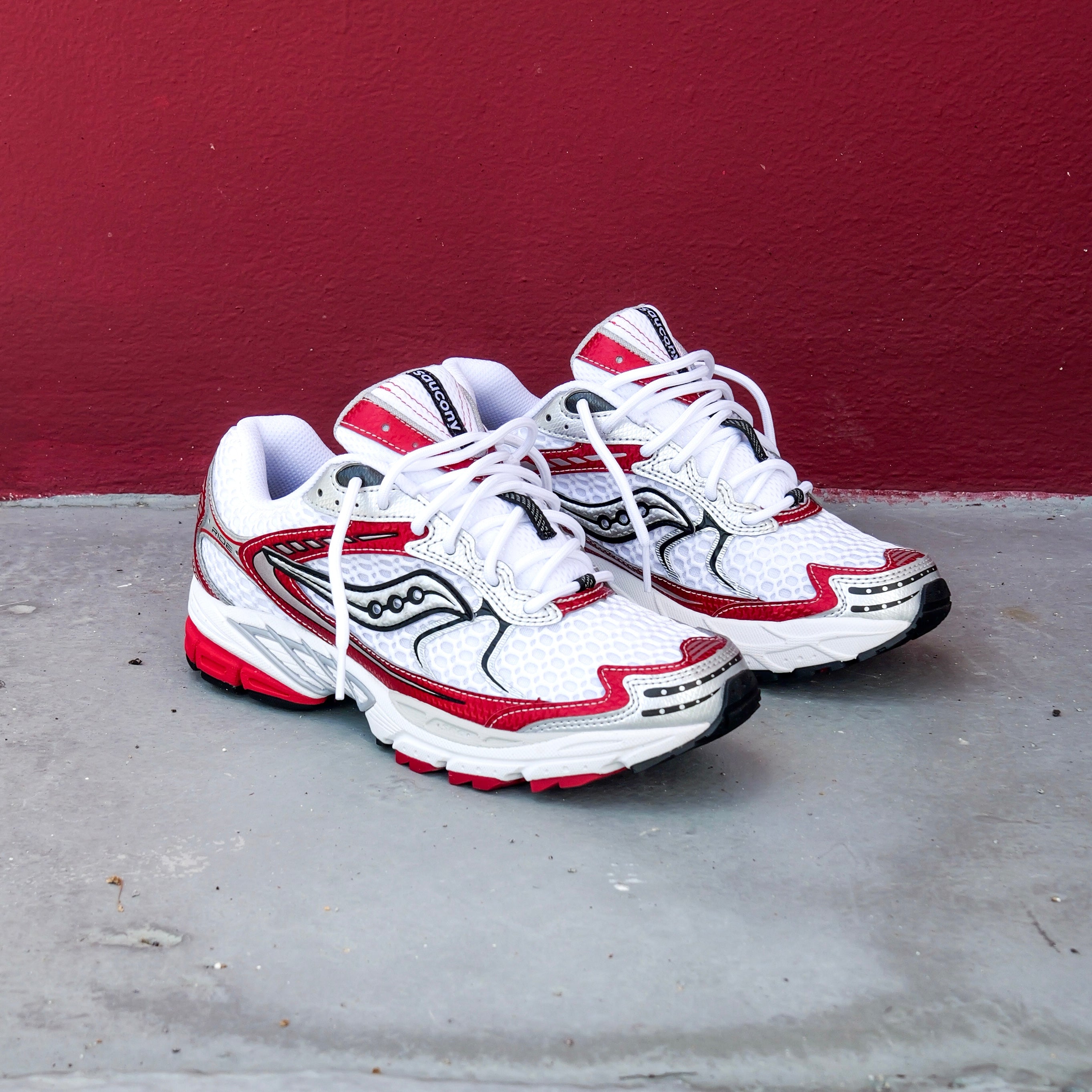 Mens Saucony Progrid Ride 1 (White/Racing)