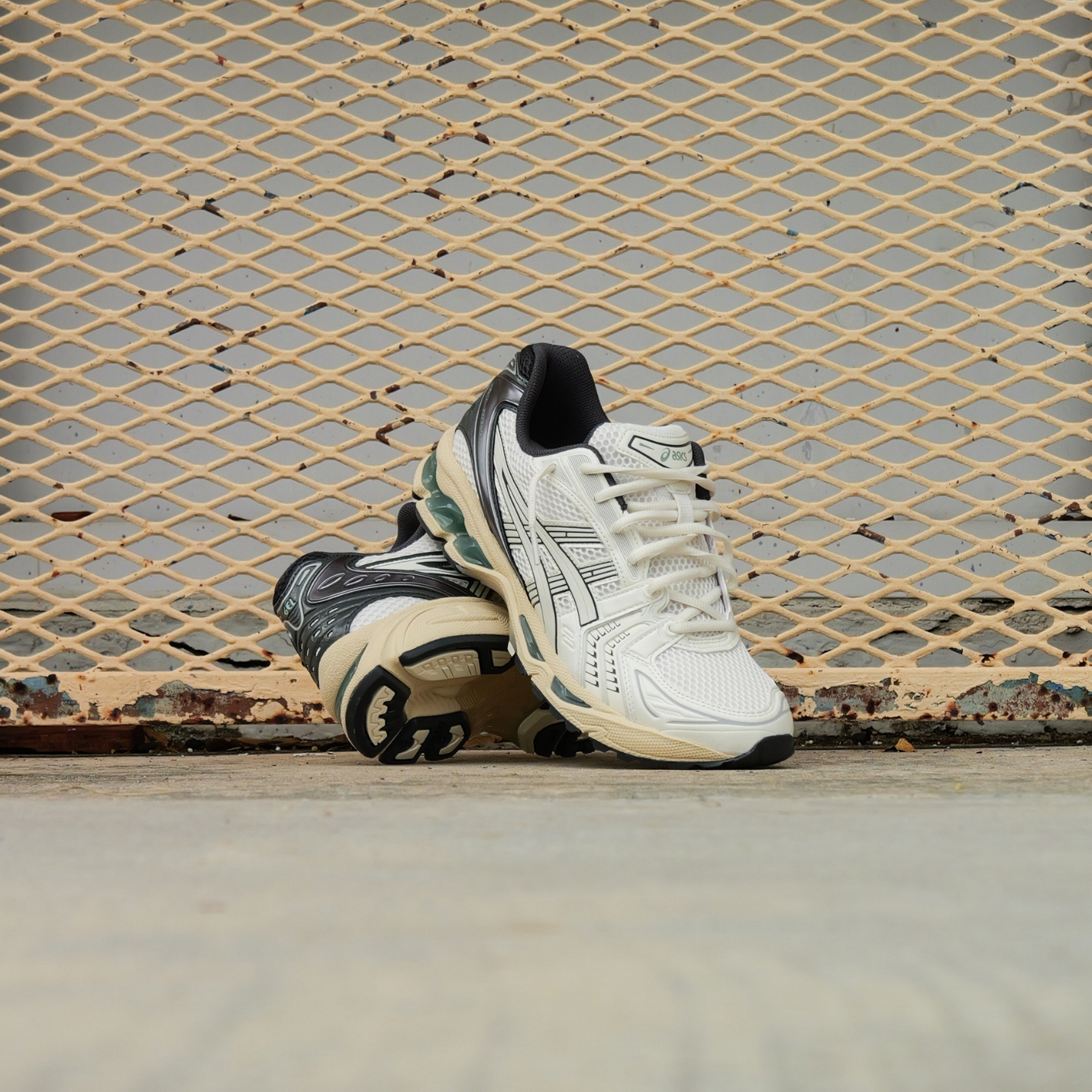 Mens Asics Gel-Kayano 14 (Cream/Obsidian Grey) - VIP Asics