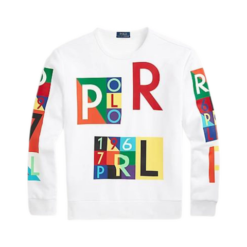 Polo Ralph Lauren Fleece Graphic Sweatshirt (White) - Polo Ralph Lauren