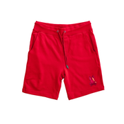 Psycho Bunny Apple Valley Embroidered Sweatshort (Red) - Psycho Bunny