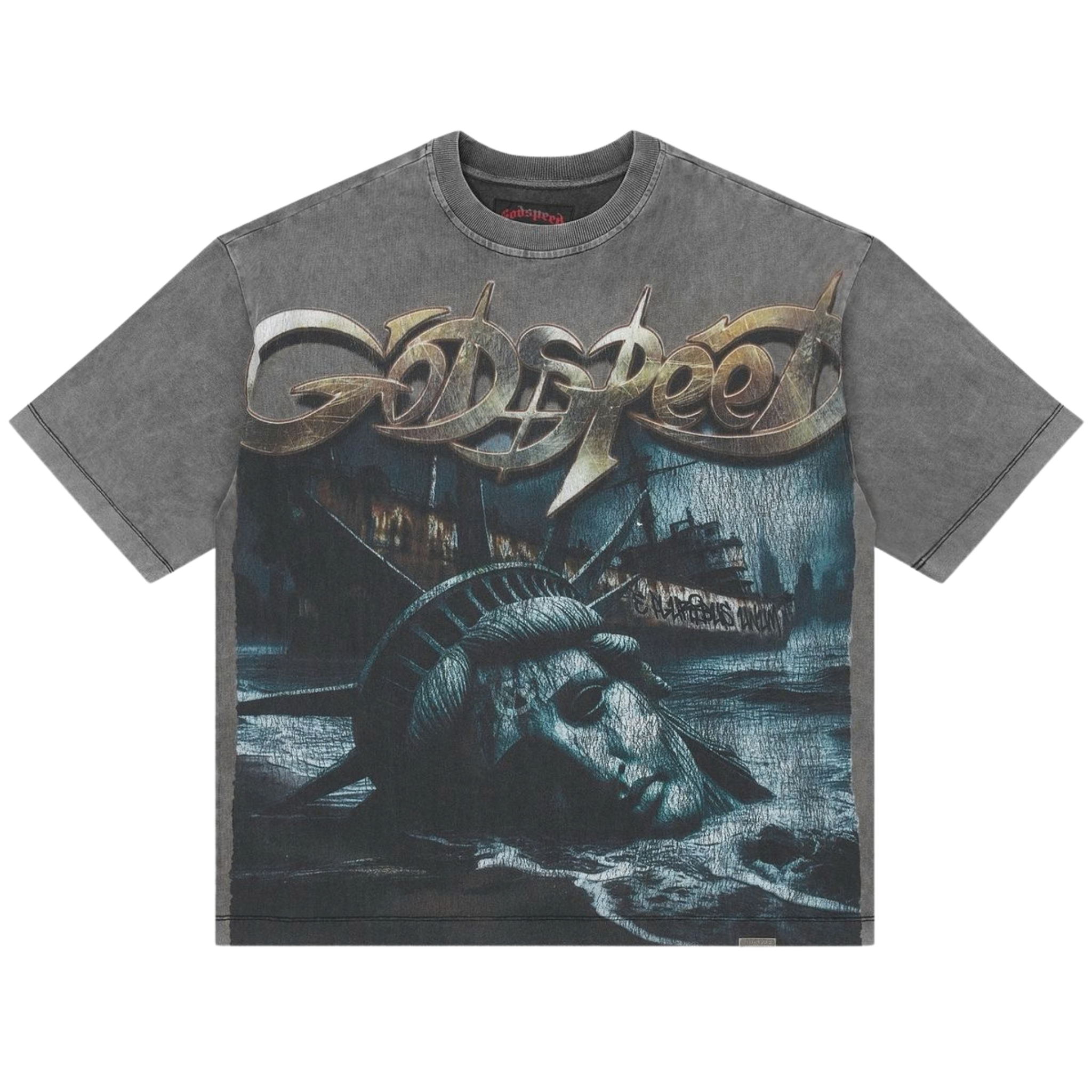 Godspeed "Liberty Ruins" Tshirt (Grey) BOOM326 - Godspeed