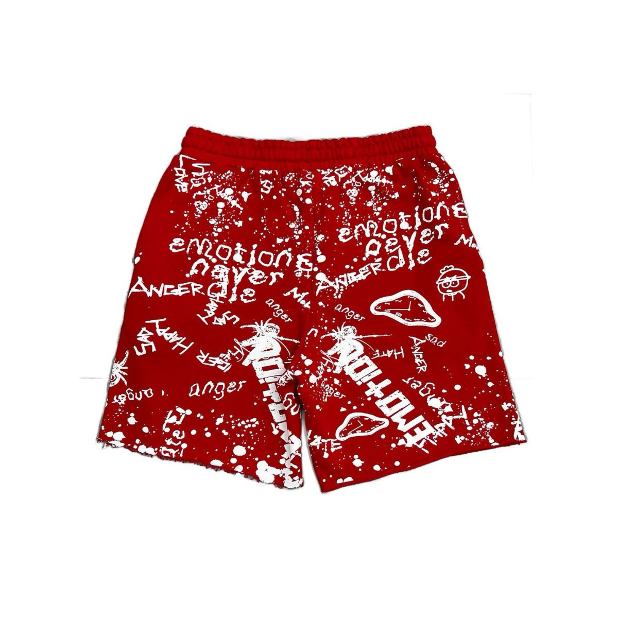Mixed Emotion "Graffiti" Shorts (Red) - Mixed Emotion