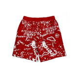 Mixed Emotion "Graffiti" Shorts (Red) - Mixed Emotion