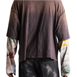 DSM "Double Layer Skull" Tee - Vintage Black/Multi - Diet Starts Monday