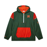 Mitchell & Ness Authentic "Miami Hurricanes Anorak Vintage Logo" Half-Zip Jacket - Green - Mitchell & Ness