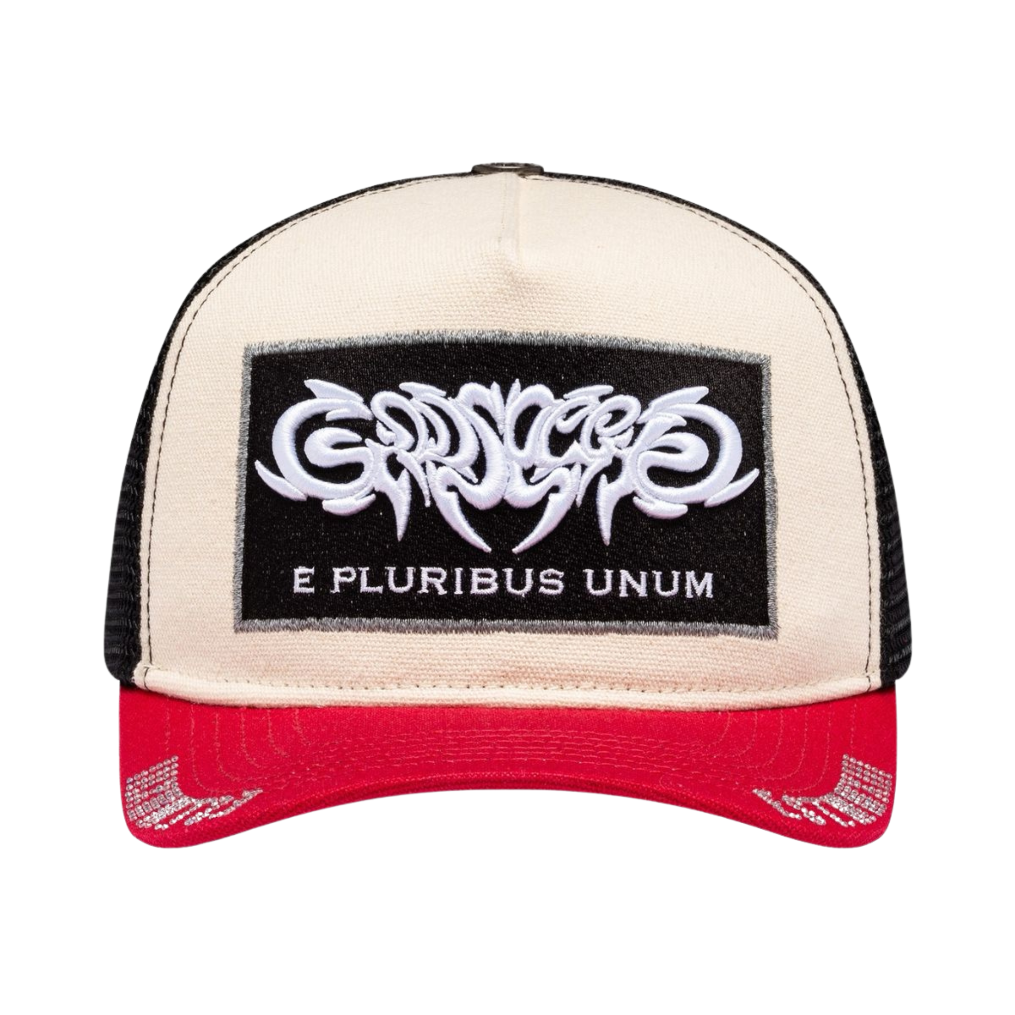 Godspeed "GS E Pluribus" Trucker Hat (White/Red) - Godspeed