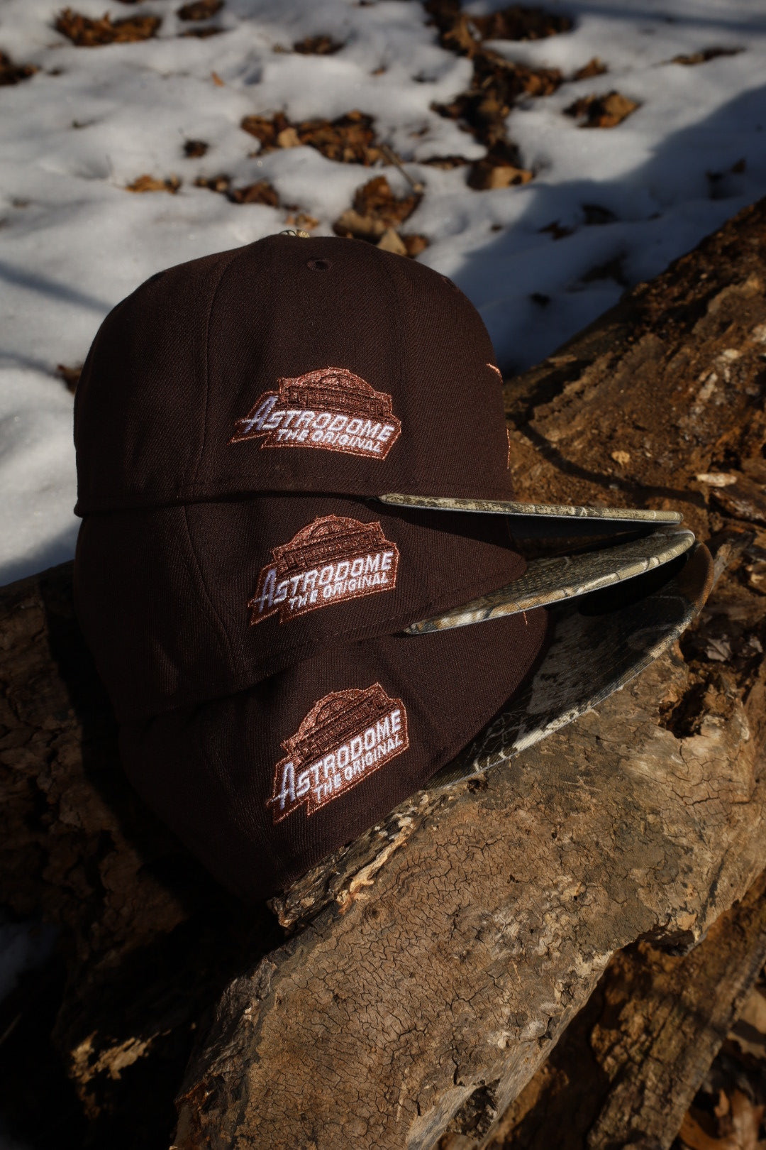 New Era Houston Astros Astrodome Side Patch Fitted (Burnt wood/Black) - New Era