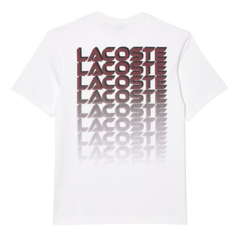 Lacoste Unisex Printed Heavy Cotton Jersey T-Shirt (White) - Lacoste