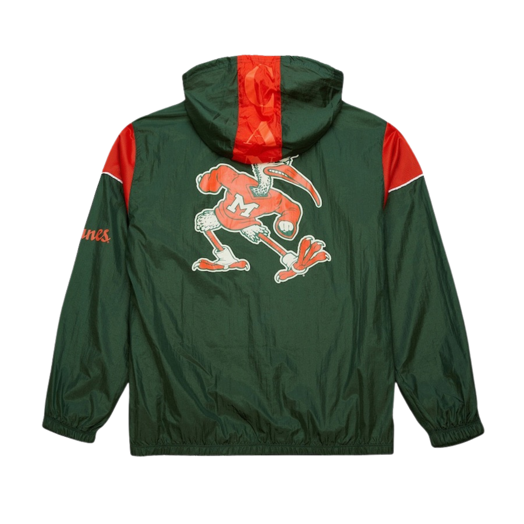 Mitchell & Ness Authentic "Miami Hurricanes Anorak Vintage Logo" Half-Zip Jacket - Green - Mitchell & Ness