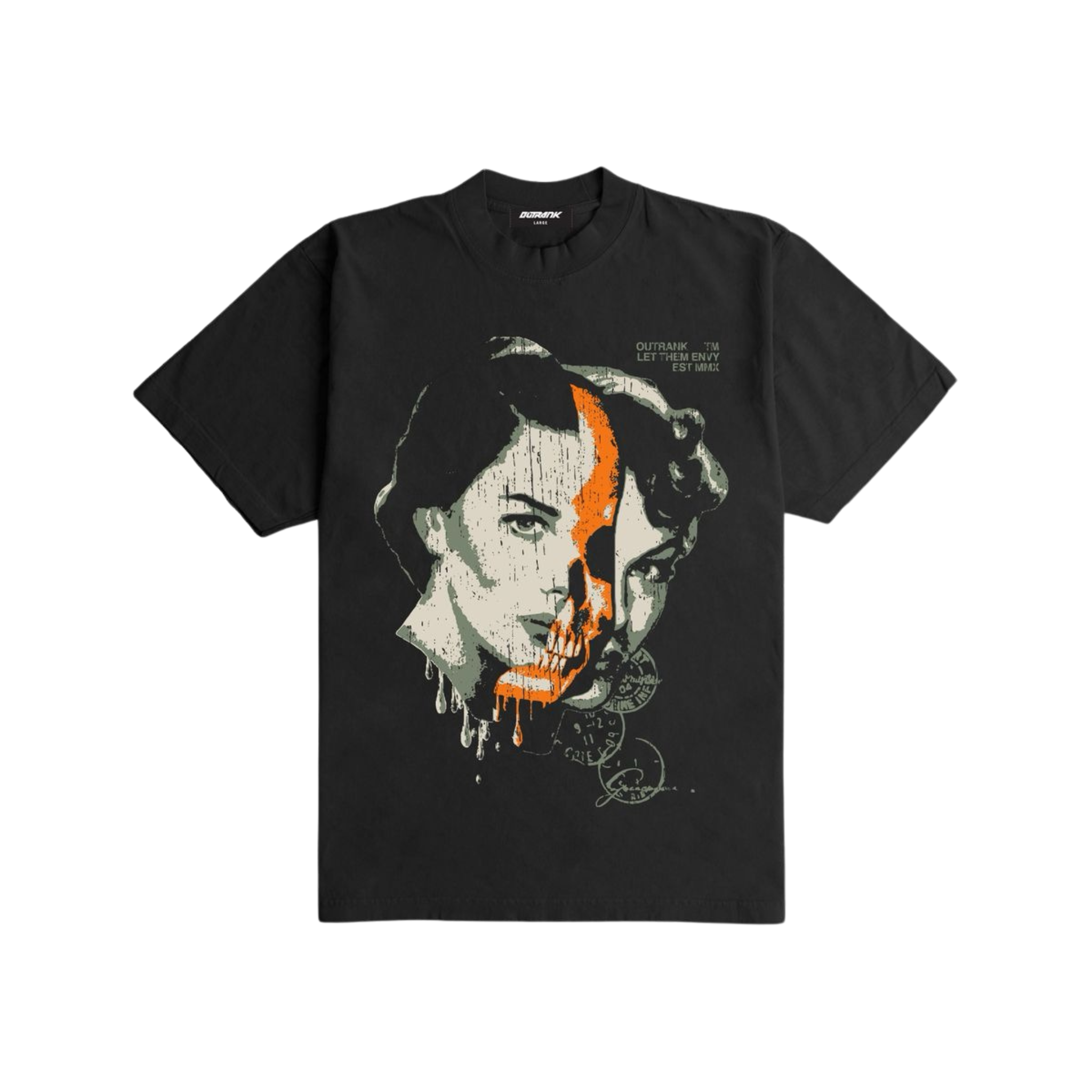 Outrank "Let Them Envy" Heavyweight T-shirt (Black) - Outrank