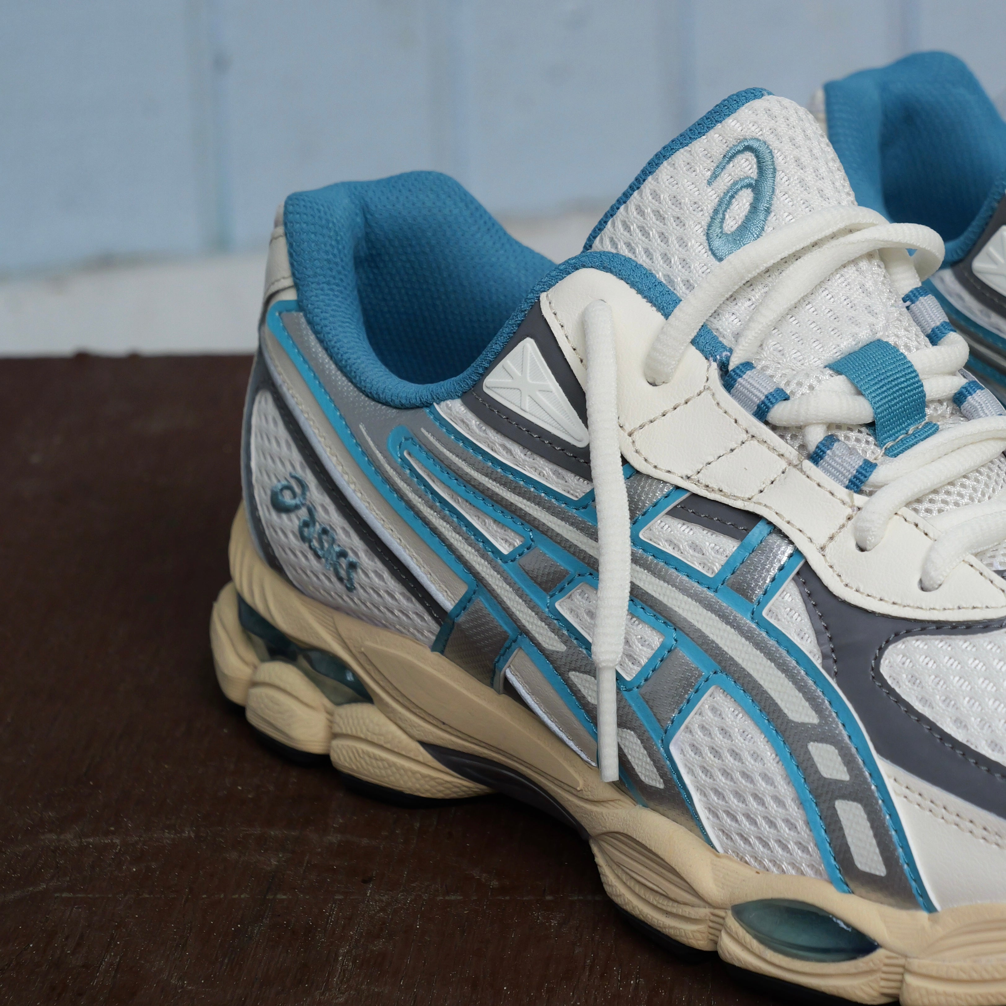 Mens Asics Gel-NYC 2055 (Cream/Blue Teal) - Asics