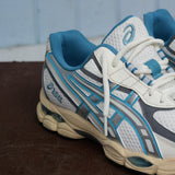 Mens Asics Gel-NYC 2055 (Cream/Blue Teal) - Asics