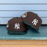 New Era New York Yankees 1999 World Series Grey UV 9Fifty A-Frame Snapback (Brown/Dark Green)