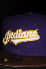 New Era Cleveland Indians Jacobs Field Side Patch Fitted (Purple/Walnut)