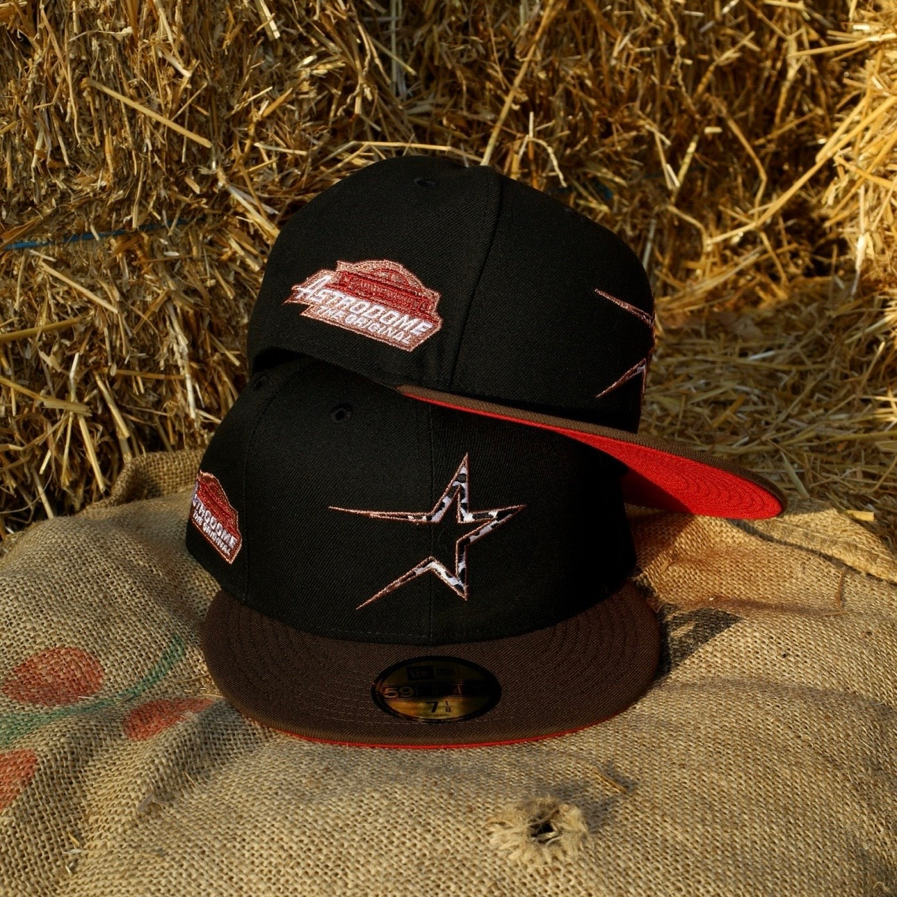 New Era Houston Astros Astrodome The Original Side Patch Fitted (Black) - New Era