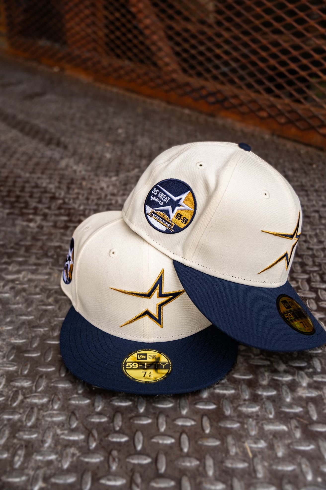 New Era Houston Astros 35th Anniversary Green UV 59Fifty Fitted (Off White/Navy) - New Era
