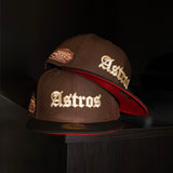 New Era Houston Astros Astrodome The Original Side Patch Fitted (Brown/Black)
