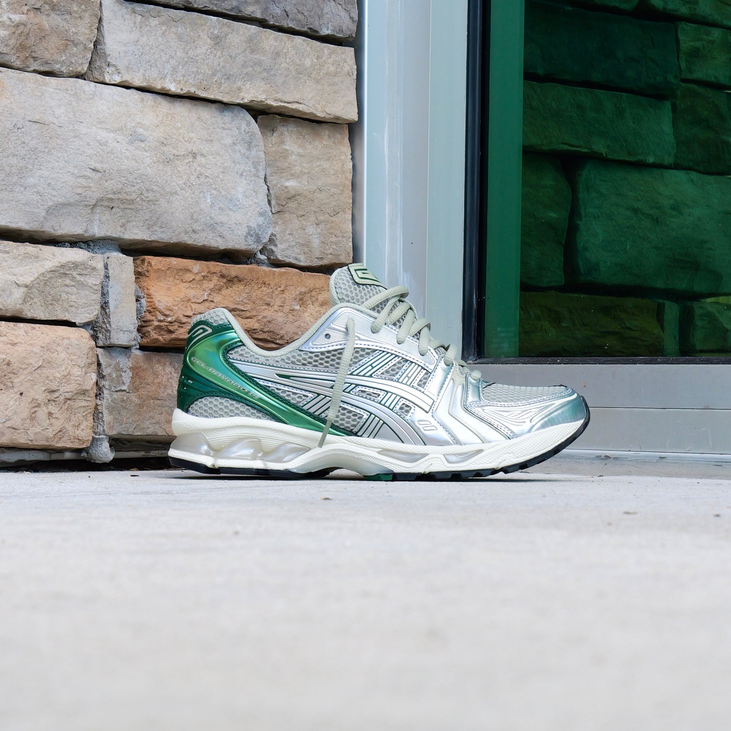 Mens Asics Gel-Kayano 14 (Dried Leaf Green/Pure Silver)
