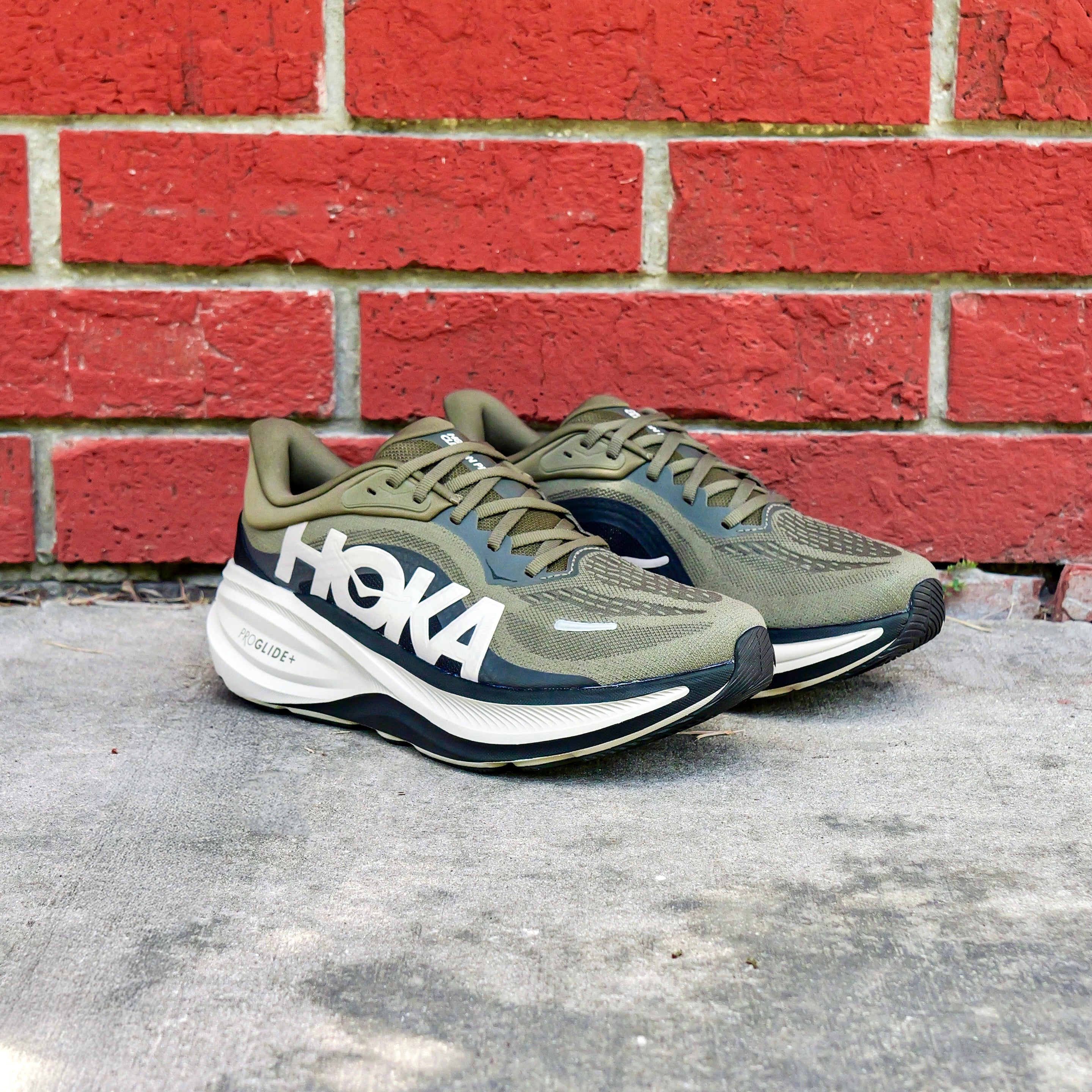 Mens HOKA Clifton Pro AVRV (Antique Olive/River Rock Grey)