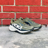Mens HOKA Clifton Pro AVRV (Antique Olive/River Rock Grey)