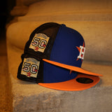 New Era Houston Astros 50th Anniversary Side Patch Fitted (Royal/Orange)