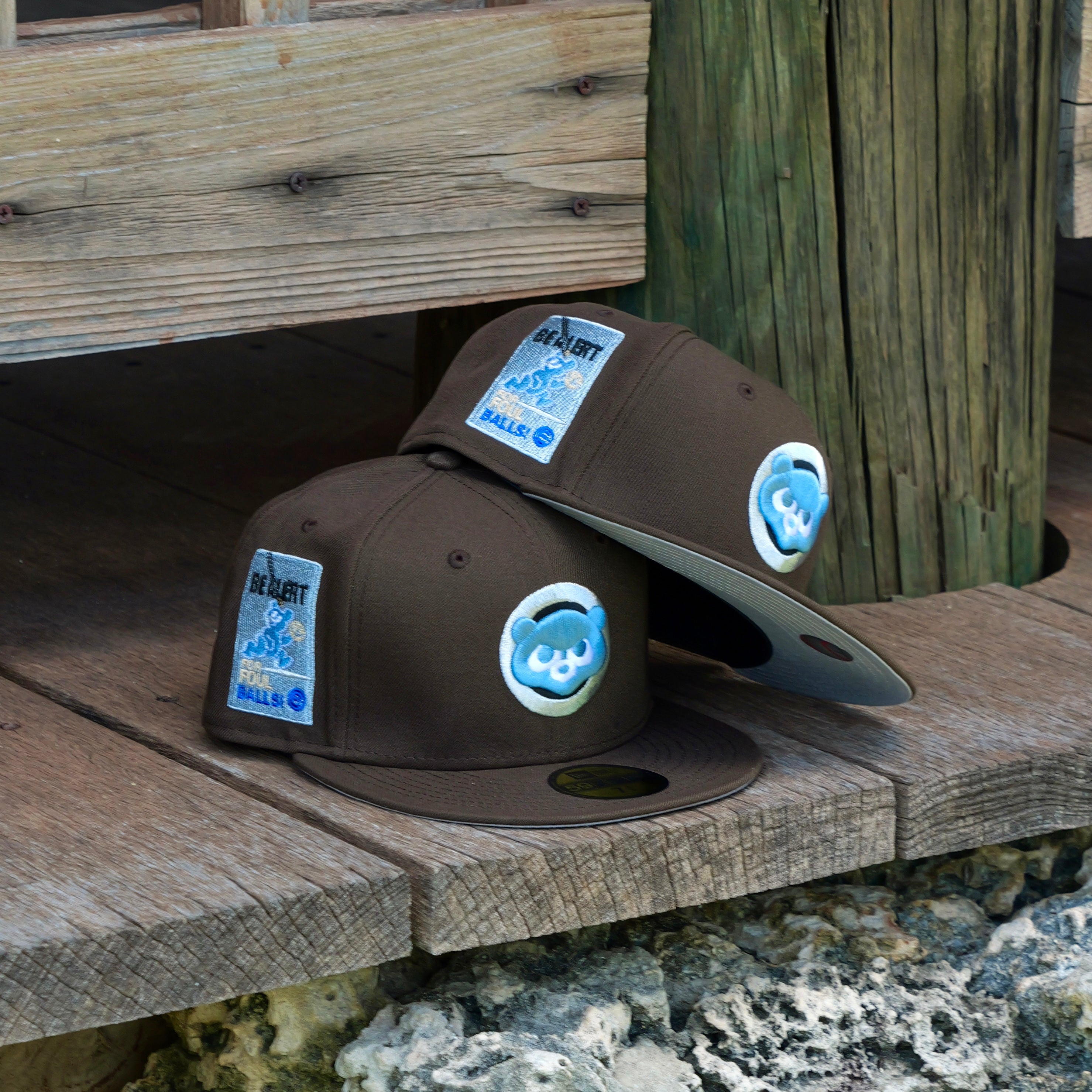 New Era Chicago Cubs Be Alert For Foul Balls Side Patch Fitted - New Era