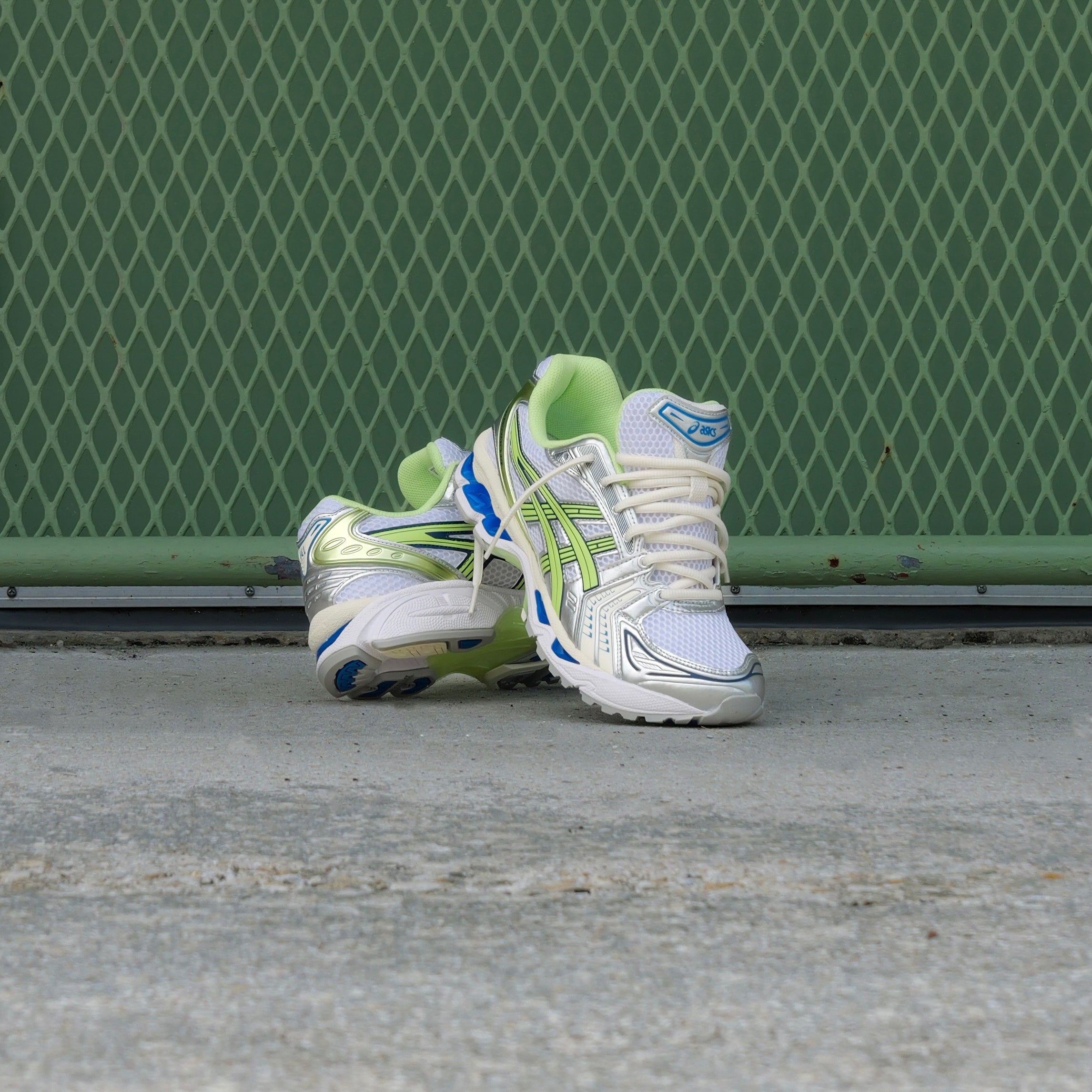 Mens Asics Gel-Kayano 14 (White/Lime Green) - VIP Asics