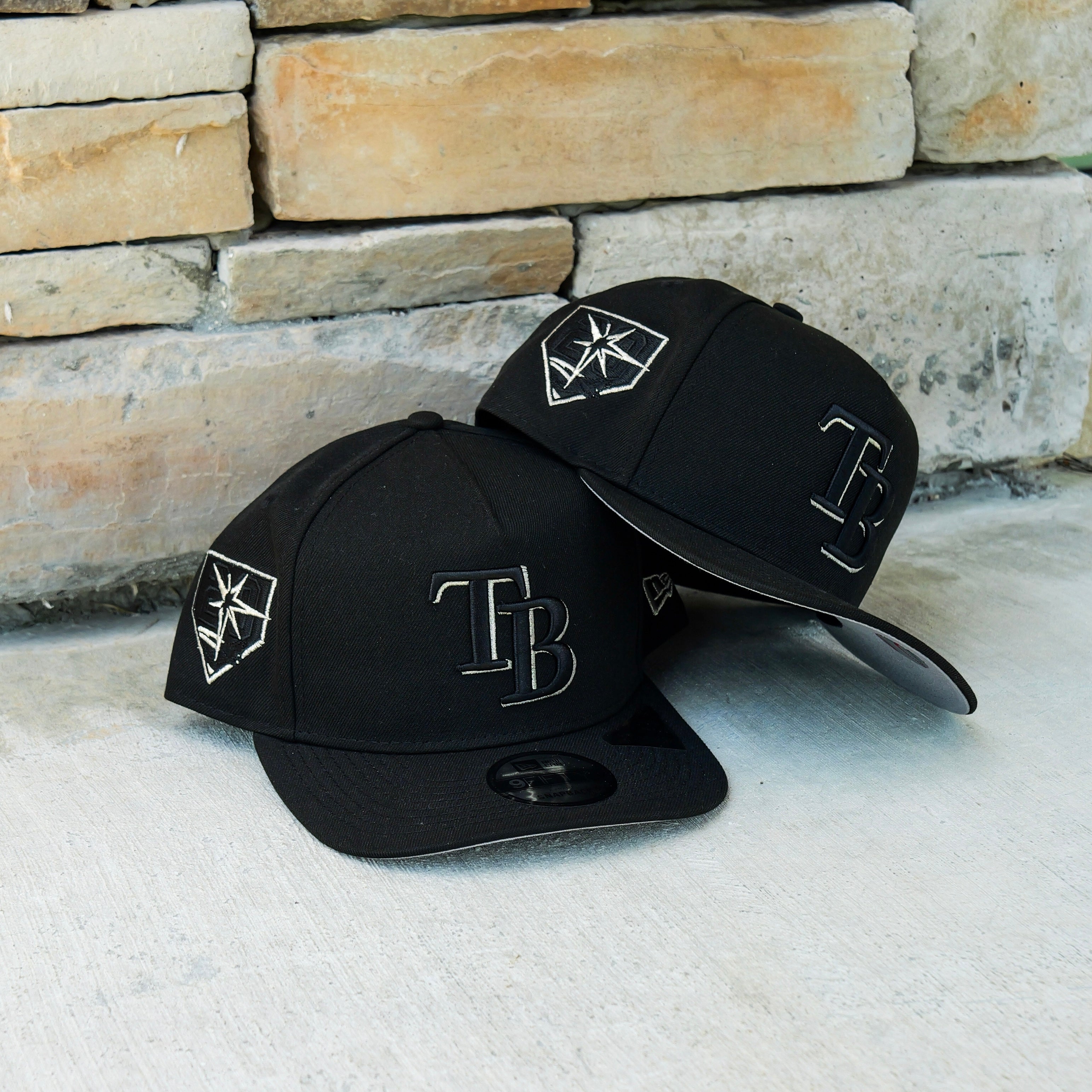 New Era Tampa Bay Rays 20th Anniversary 9FIFTY A-Frame Snapback-(Black)